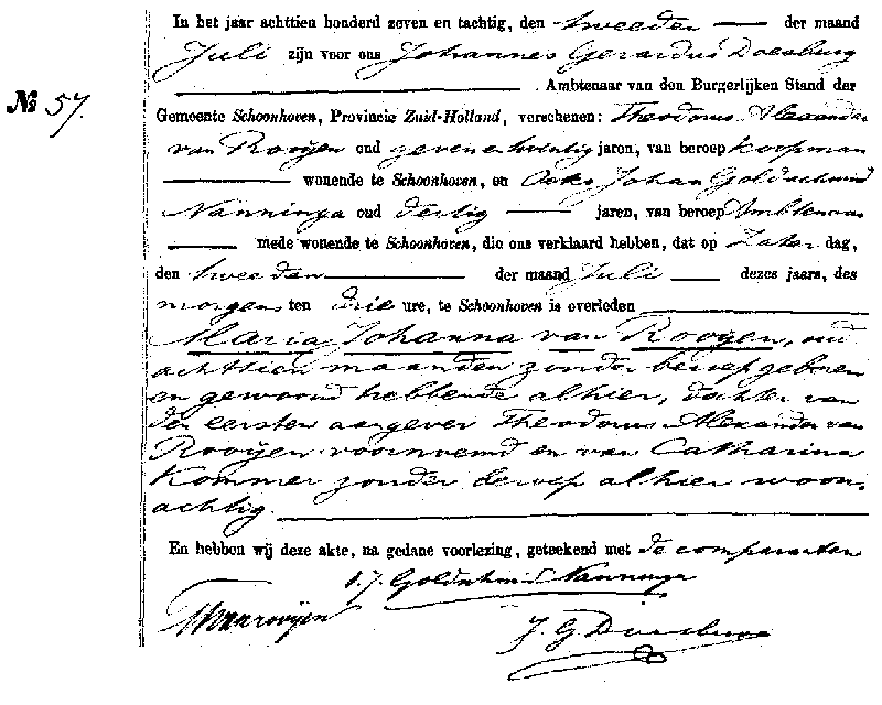 18870602 ovl akte 57 Maria J dv TA v Rooijen - C Kommer